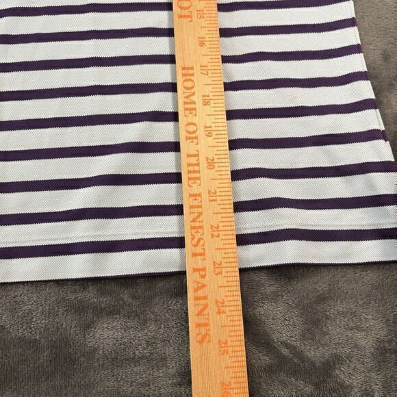 Nike Golf Polo Shirt Womens Small Blue Striped Colorful Short Sleeve Dri-Fit - Picture 10 of 11